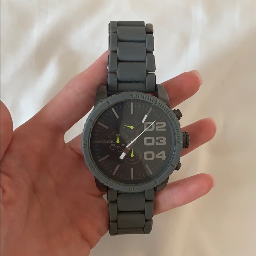Diesel Grey Watch Neon Dial Accent
